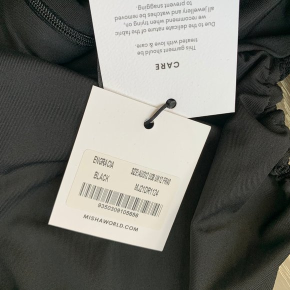 Misha Engracia plunge neck dress in black - Picture 4 of 9